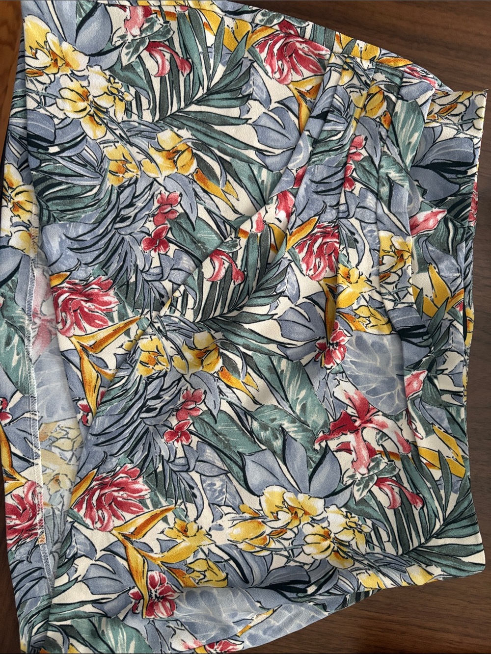Zara Floral Tropical Mini Skirt in Light Blue, Yellow, Red, Green